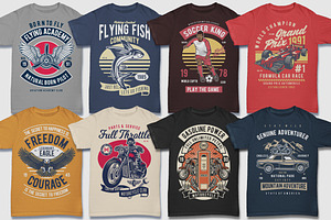 100 Retro Tshirt Designs Bundle