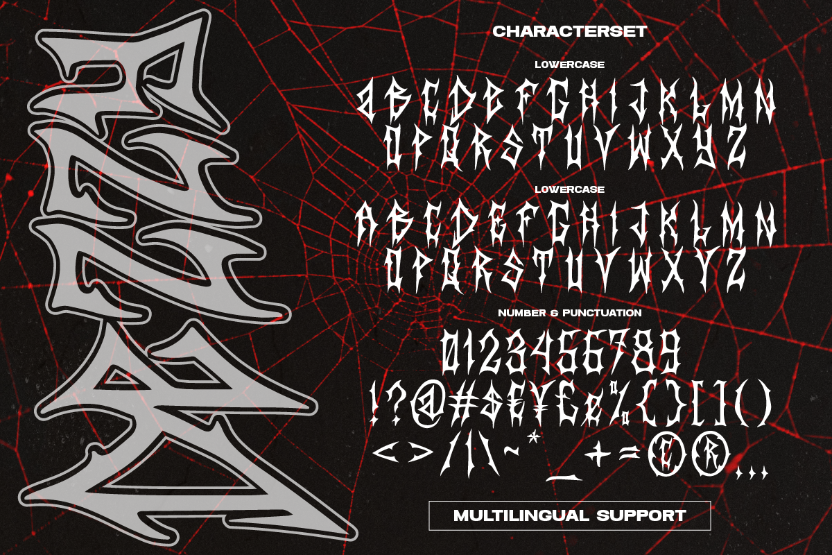 Dezzy Heavy Metal Font, a Blackletter Font by Ronny Studio (Photo 9 of 9)