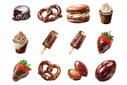 Watercolor Chocolate Heaven Clipart, a Graphic by CitraGraphics (Thumbnail 2 of 4)