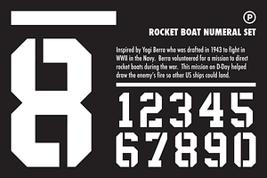 Rocket Boat Numeral Set