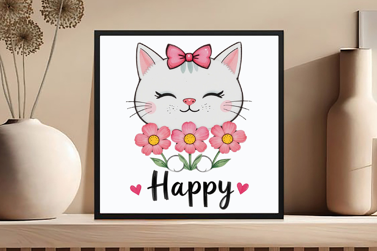 Cat Happy PNG Clipart, an Illustration by DreamCafeArt (Photo 4 of 7)