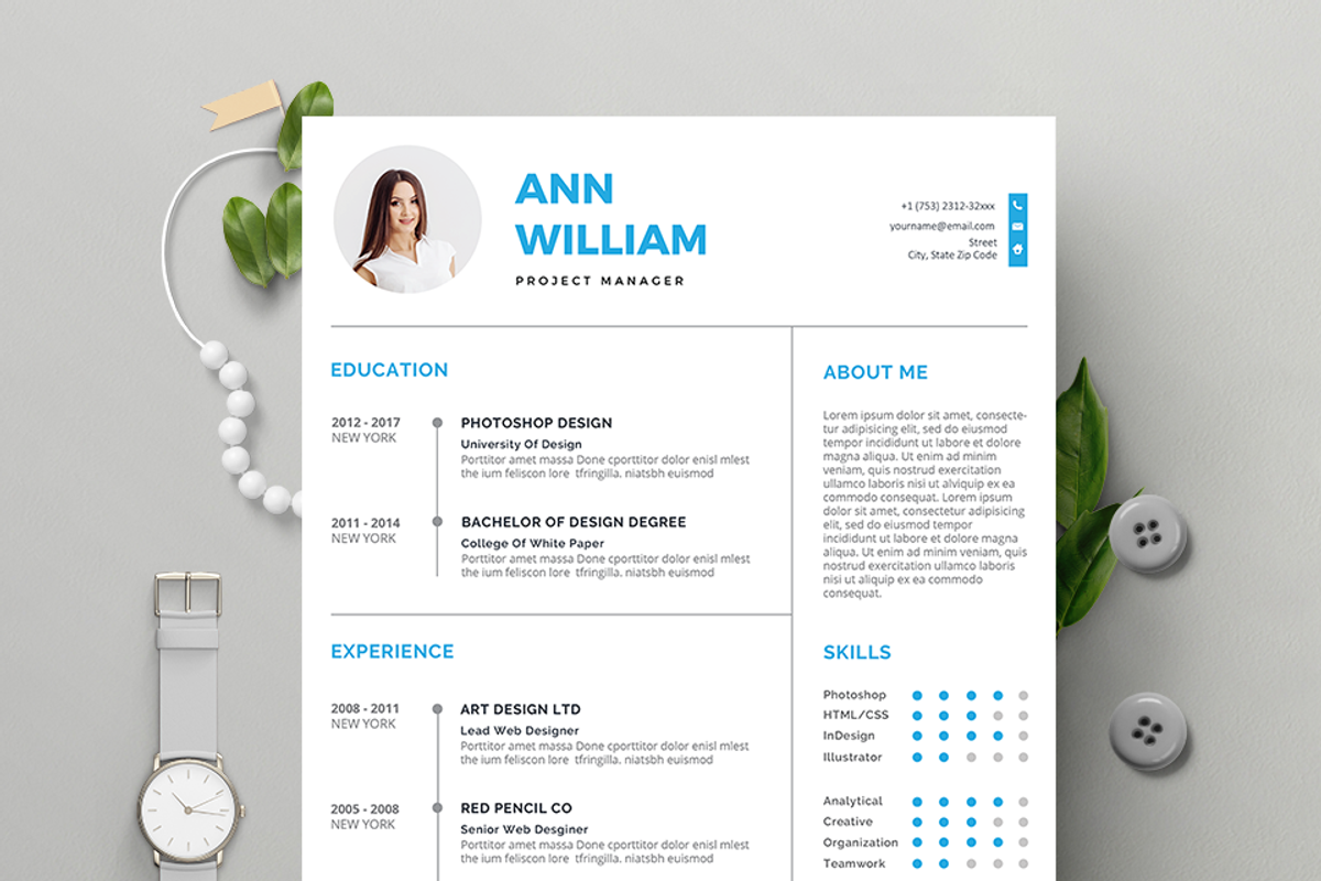 Cover Letter & Resume Template, a Resume Template by Hito Graphic (Photo 2 of 8)