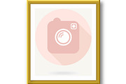 Camera Vector Icon With Shadow, an Outline Icon by FineArtStudio (Thumbnail 2 of 3)