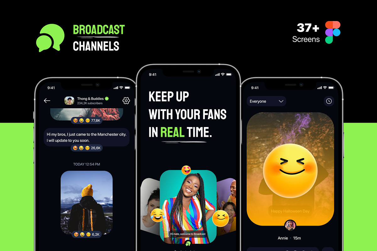 Broadcast Channels App UI Kit, an UI Kit Template by sythongnguyen777 (Photo 1 of 7)