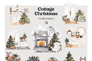Cottage Christmas. Cozy Home., a Seasonal Illustration by ma_i_vi (Thumbnail 4 of 11)