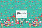 Tropical Santa Christmas Patterns, a Pattern Graphic by KaramfilaS (Thumbnail 19 of 28)