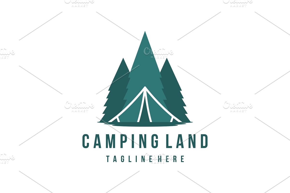 Forest Mountain camping logo, a Branding & Logo Template by jundio studio