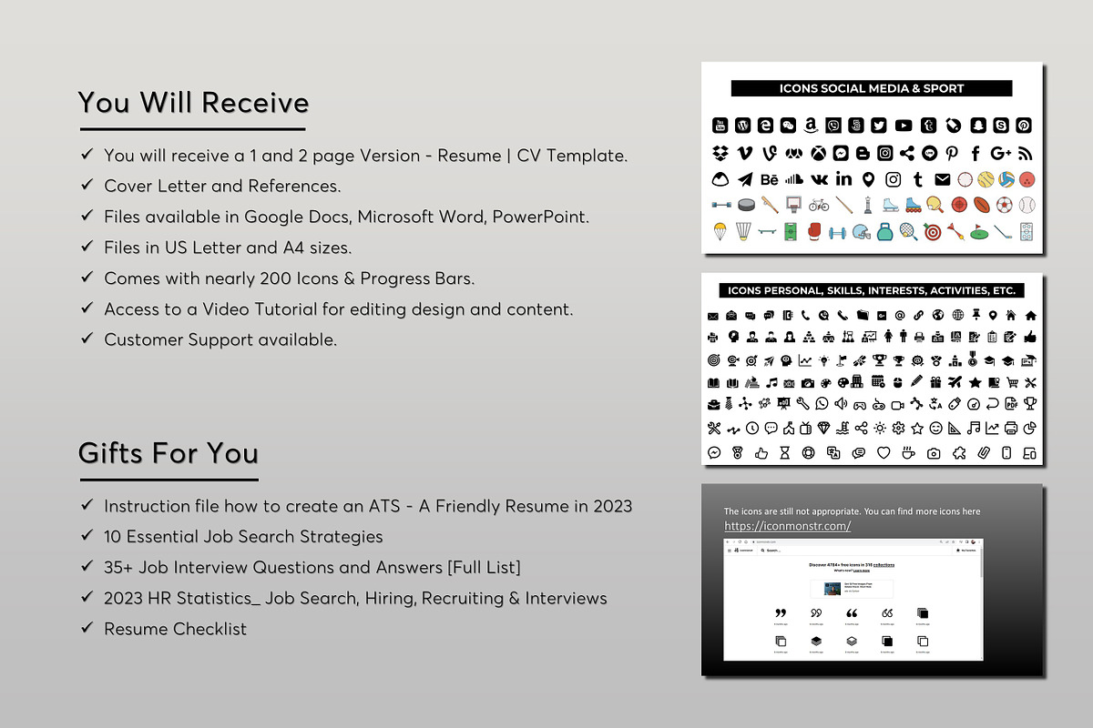 ATS Resume CV Word & Google Docs 55, a Resume Template by MrCam Template Resume|CV (Photo 7 of 9)