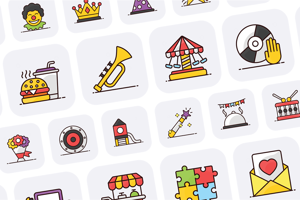 Party and Celebration Icons, a Duotone Icon by Brickclay (Photo 6 of 9)