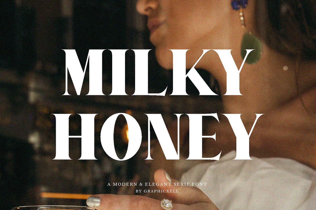 Milky Honey Serif Font Typeface, a Serif Font by Graphicxell (Photo 1 of 6)