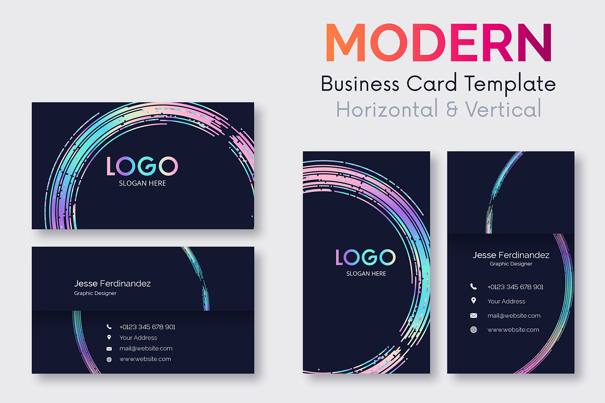 Modern 50 Business cards Bundle, a Business Card Template by M6 Gallery (Photo 32 of 52)