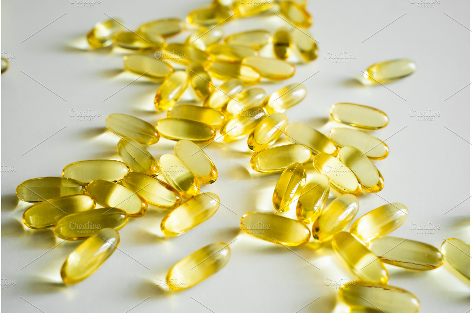 Close-up of omega-3 fish oil, a Health & Medical Photo by volodymyrshtun13795