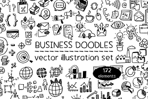 Business doodles - illustration set, a Work Illustration by Renée from Studio neetje