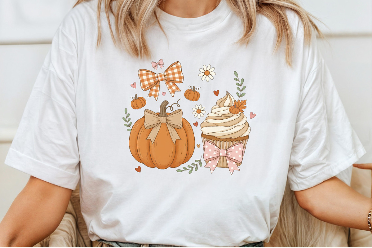 Cute Autumn Cupcake & Pumpkin PNG, an Illustration by Craft Nest (Photo 5 of 6)