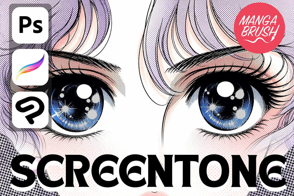 Manga Screentone Brushes, a Brush Add-On by Manga Brush (Photo 1 of 3)