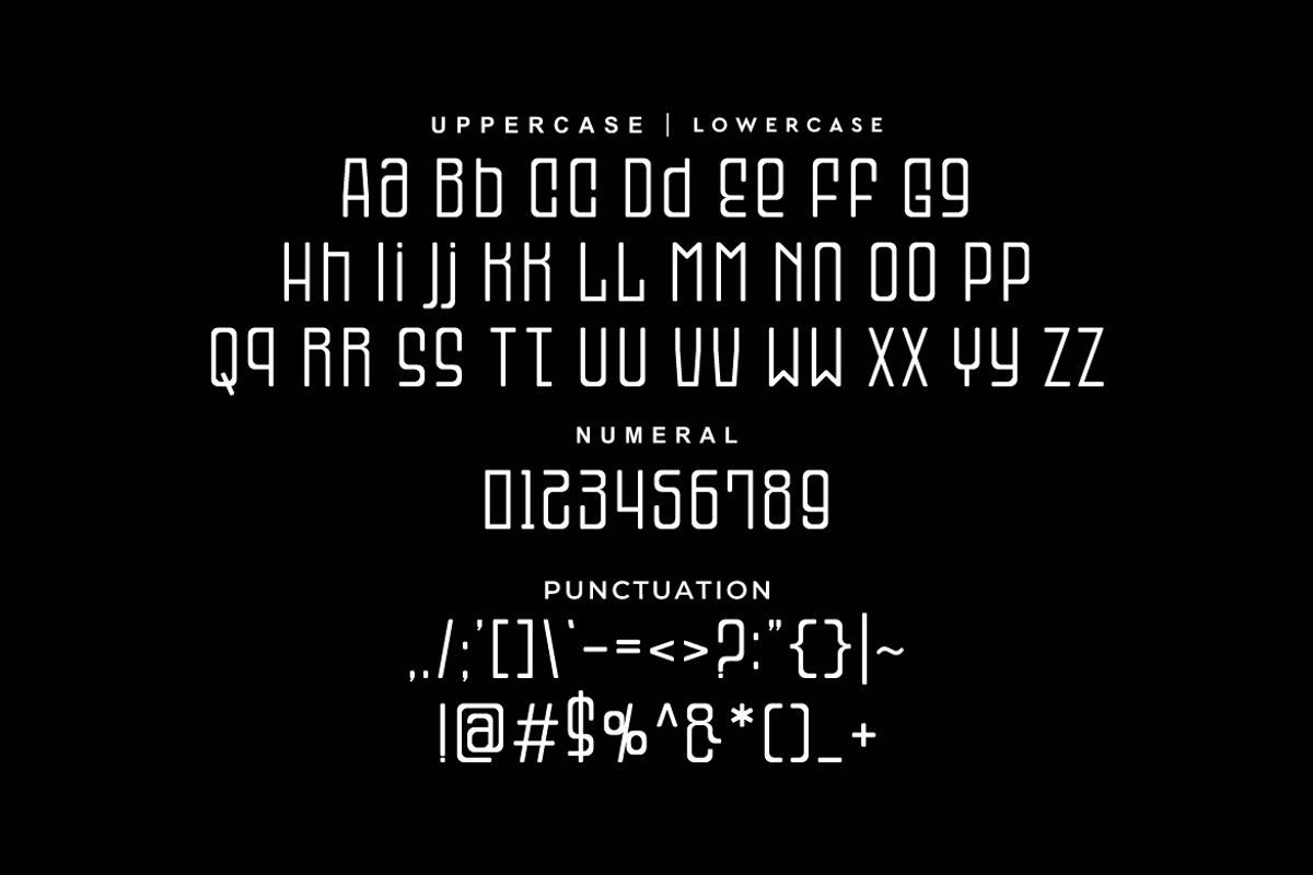 Monoger Outline - Monoline Font, a Sans Serif Font by QR Design Studio (Photo 6 of 7)