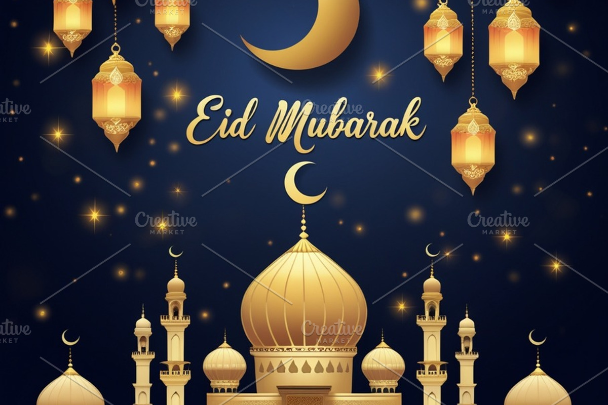 Elegant Eid Mubarak Greeting Card, a Holiday Photo by microtasker (Photo 2 of 2)