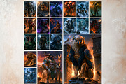 The Lapis Bestiary Persian papers, a Decorative Illustration by ThatsDesignArt (Thumbnail 4 of 15)