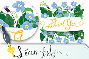 Thank You Card With Flowers