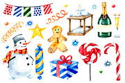 Watercolor Winter Big Set, a Decorative Illustration by Vikeriya (Thumbnail 3 of 6)