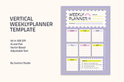 Vertical Weekly Planner Template, a Stationery Template by Gumico Studio. (Thumbnail 1 of 3)
