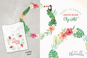 Tropical Watercolor Flamingo Wreaths, an Illustration by Bloomella (Thumbnail 4 of 7)