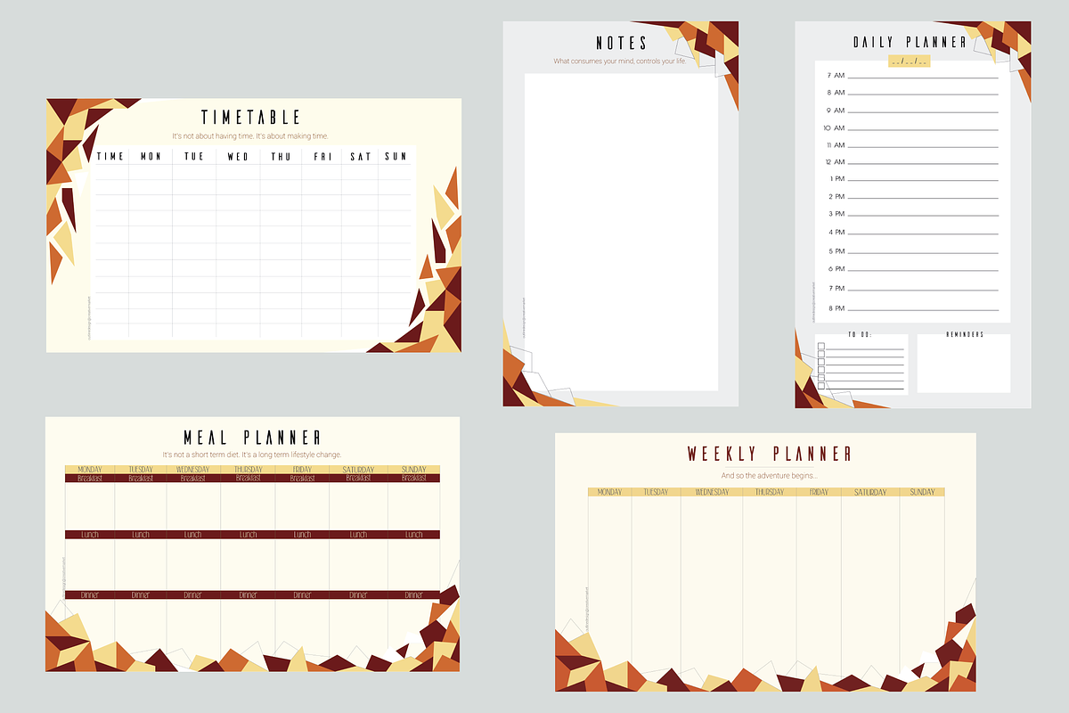BUNDLE: 4 Styles Planners, a Stationery Template by Outline Design (Photo 7 of 12)