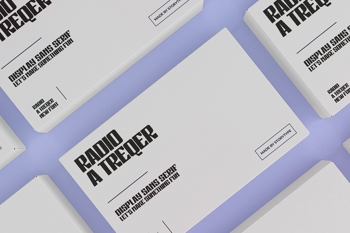 Radio A Treqer Display Font, a Sans Serif Font by Storytype Studio (Photo 8 of 18)