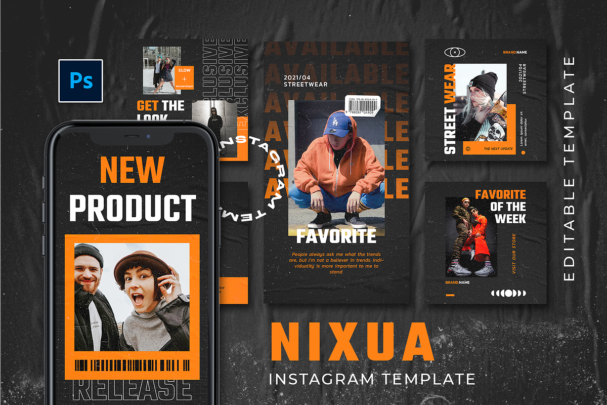 Nixua-Hype Instagram Stories & Post, a Social Media Template by MYDesign (Photo 1 of 5)