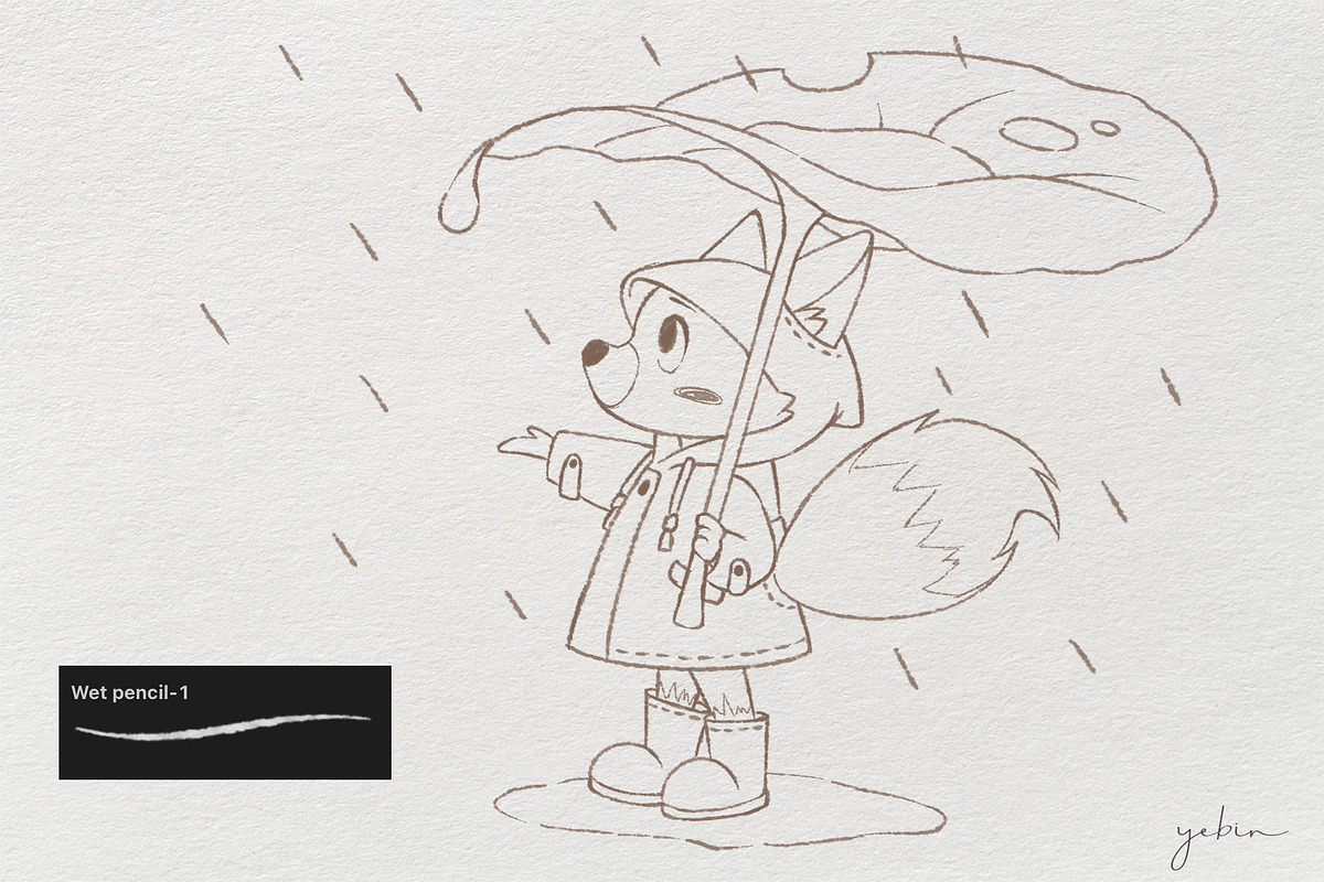 Very Wet Watercolor Procreate Brush, a Brush Add-On by yebin (Photo 4 of 9)