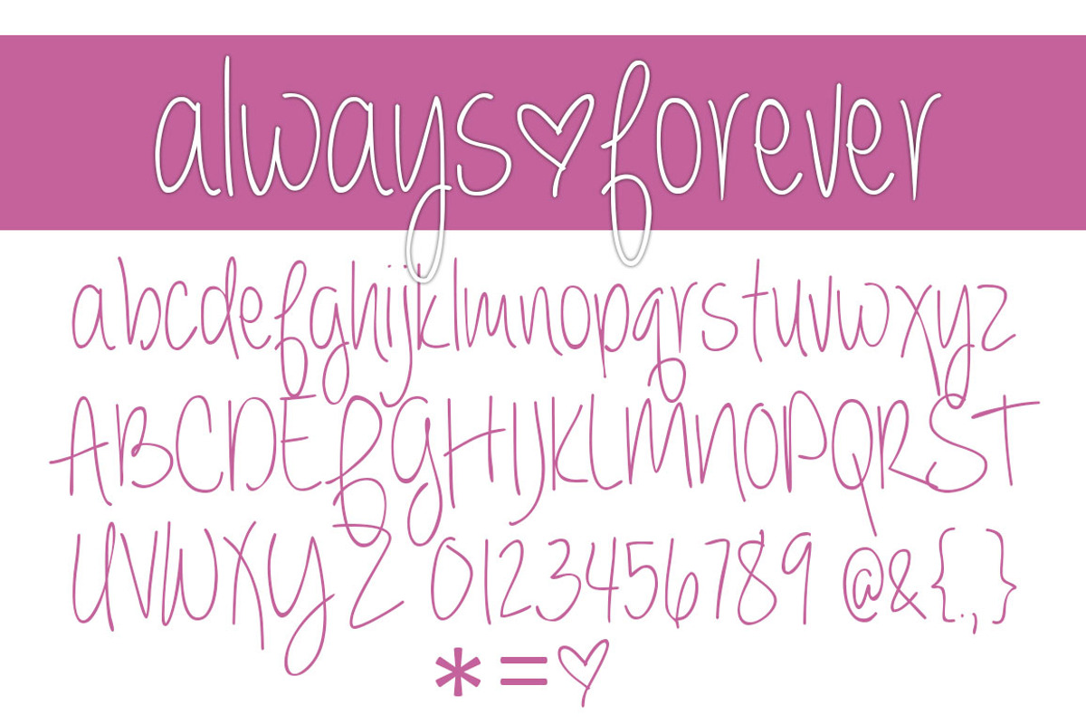 Always Forever Font Family preview 2
