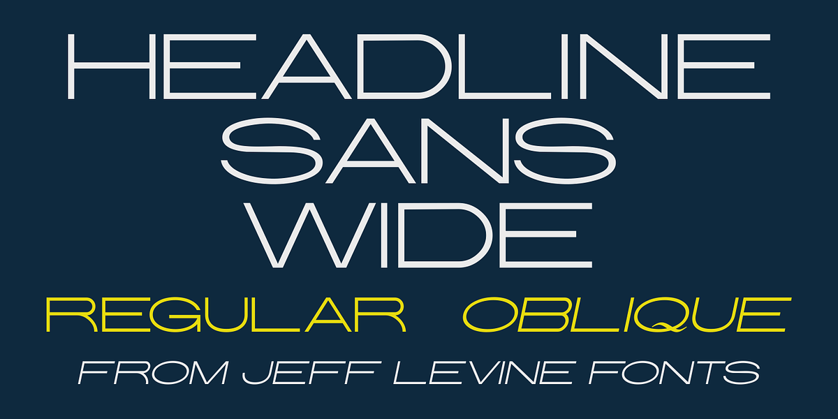 Headline Sans Wide JNL, a Sans Serif Font by Jeff Levine Fonts (Photo 1 of 5)