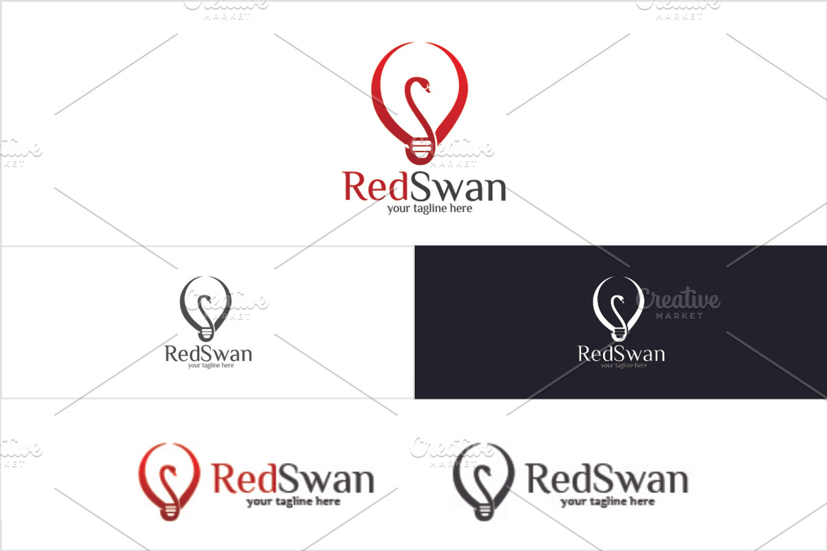 Red Swan / lamp - Logo, a Branding & Logo Template by Alfam17 (Photo 3 of 4)