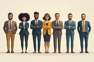 Professional business team posing co, a Photo by Tanuart