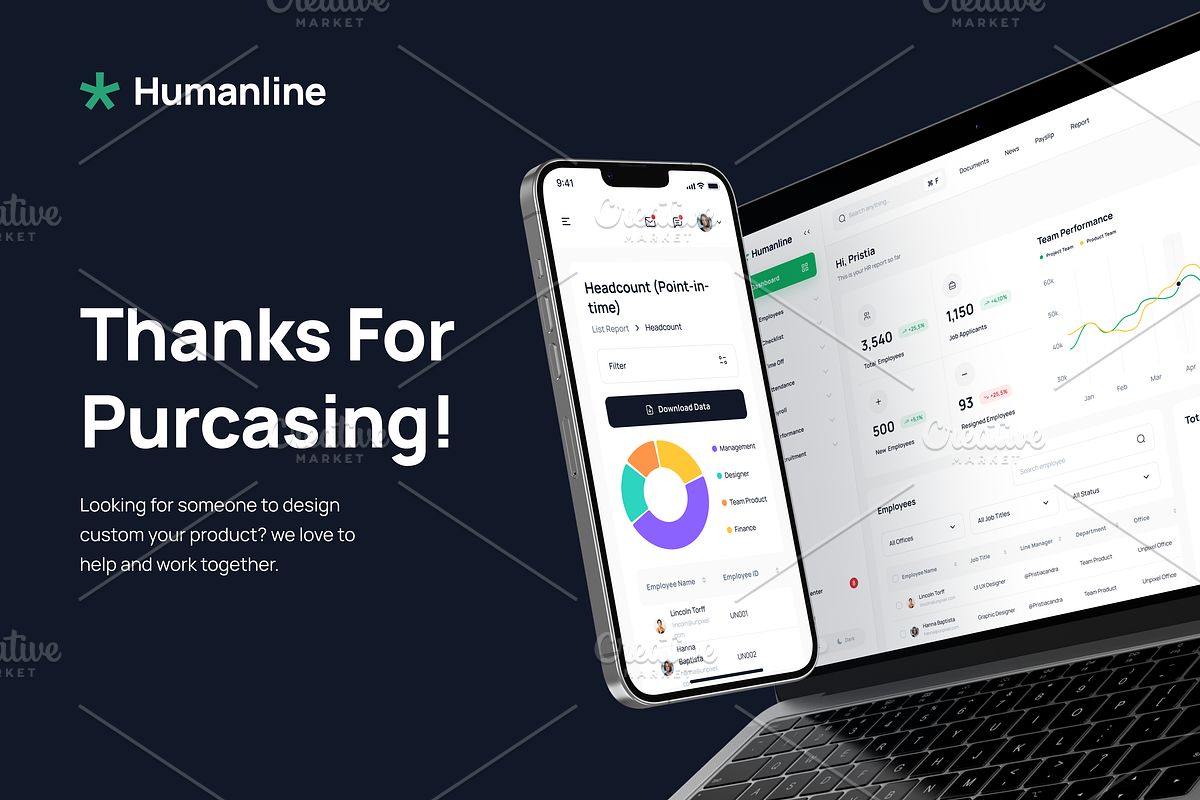 HR Management - Dashboard UI Kit, an UI Kit Template by Unpixel Design (Photo 8 of 8)