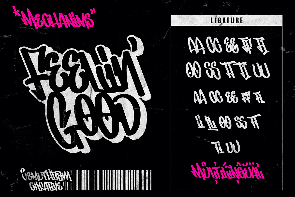 Mechanims - Urban Graffiti Font, a Blackletter Font by SemutHitam Creative (Photo 8 of 9)