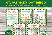 St. Patrick's Day Bingo Printable, a Print Template by Graphicsnext (Thumbnail 1 of 4)