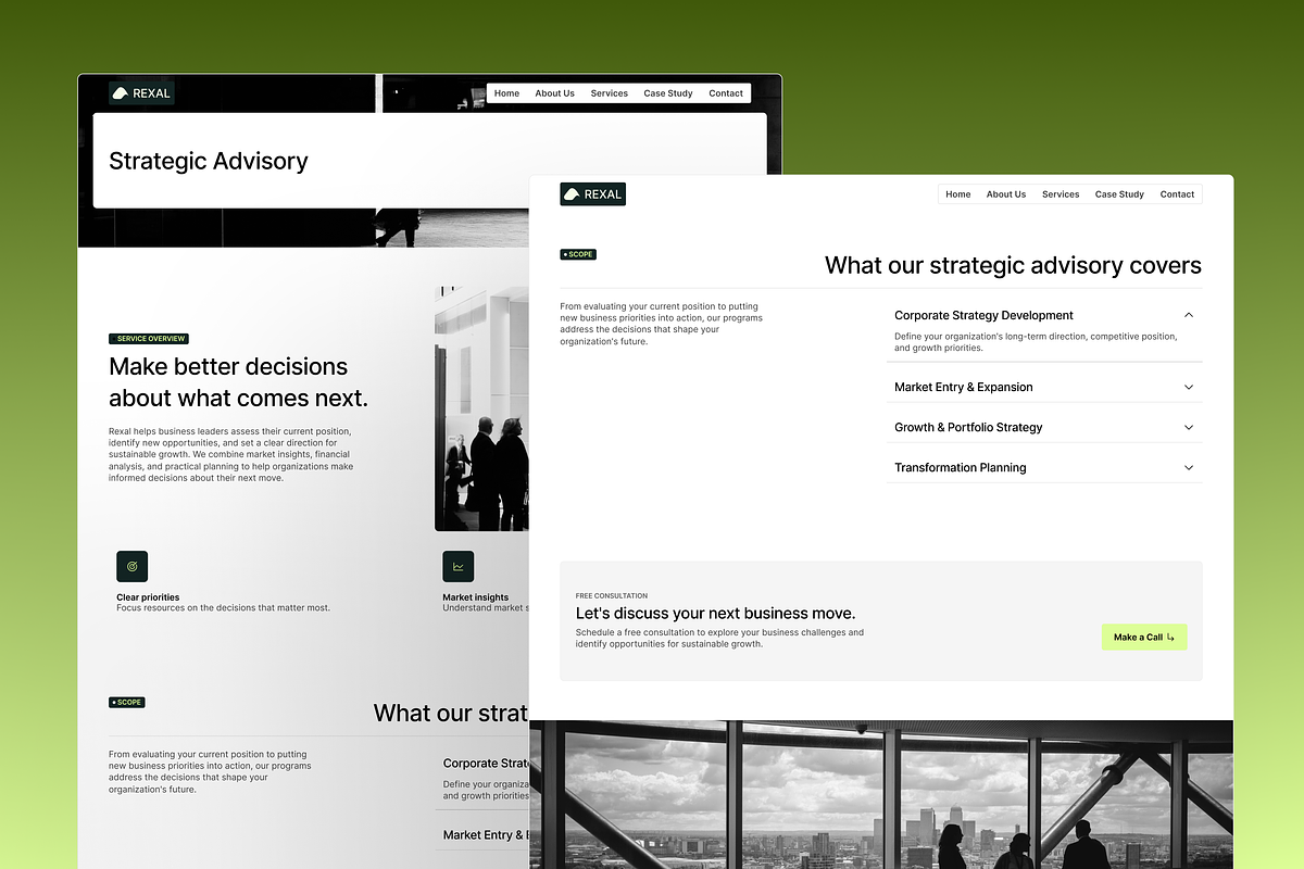 Business Advisory Figma Template, an UI Kit Template by Rozepaars Design