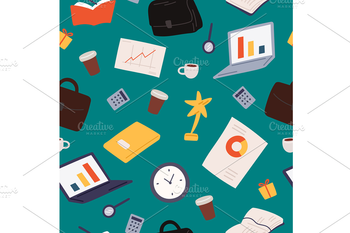 Office items and tools. Business, an Object Illustration by Vectorbuum