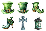 Watercolor St. Patrick's Day Clipart, a Seasonal Illustration by CitraGraphics (Thumbnail 4 of 6)