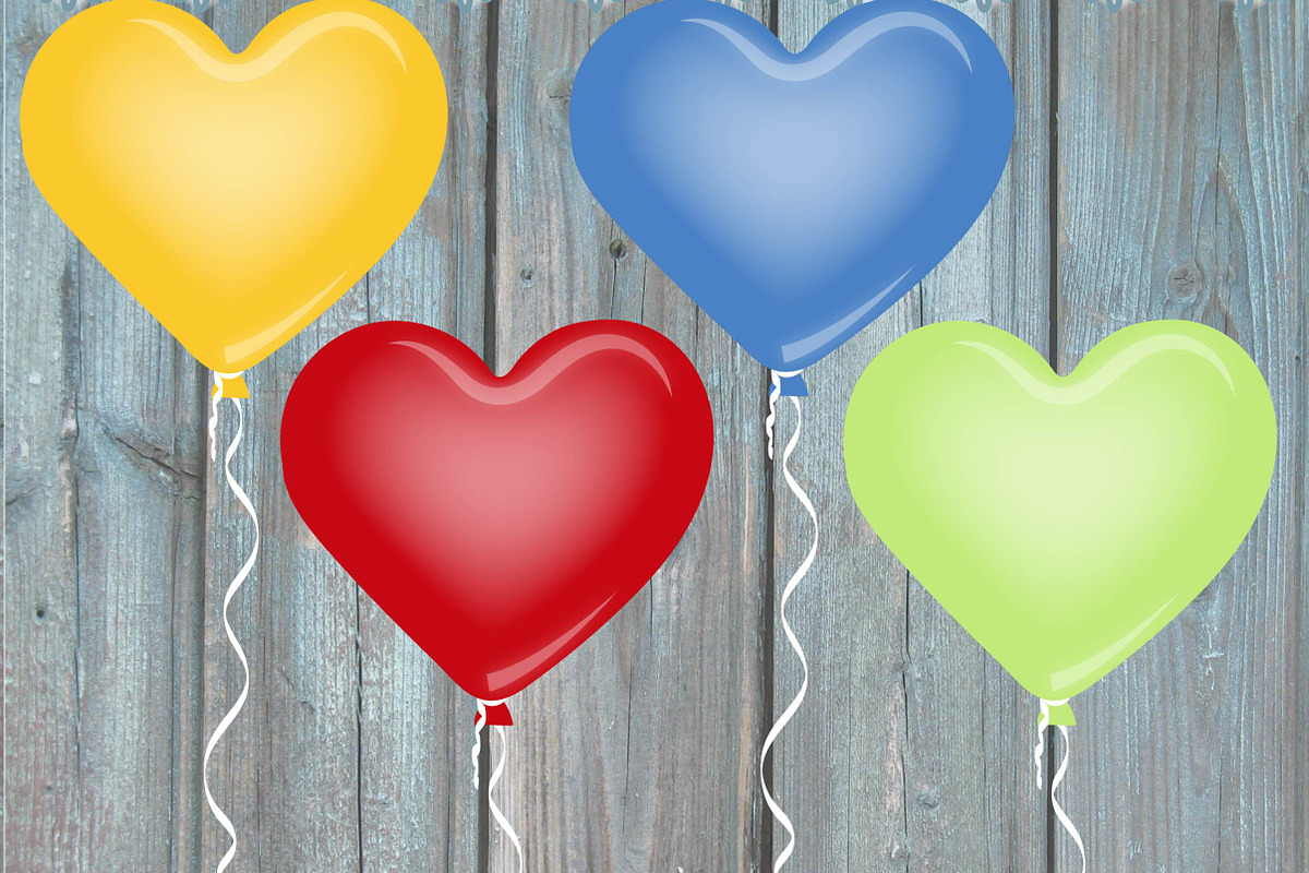 Clip Art - Balloon Hearts, an Illustration by Leska's Digitals (Photo 2 of 2)