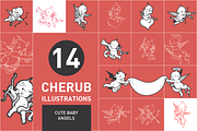 14 Angels - Vector Illustrations, an Illustration by Inkwell Supply Co (Thumbnail 11 of 12)