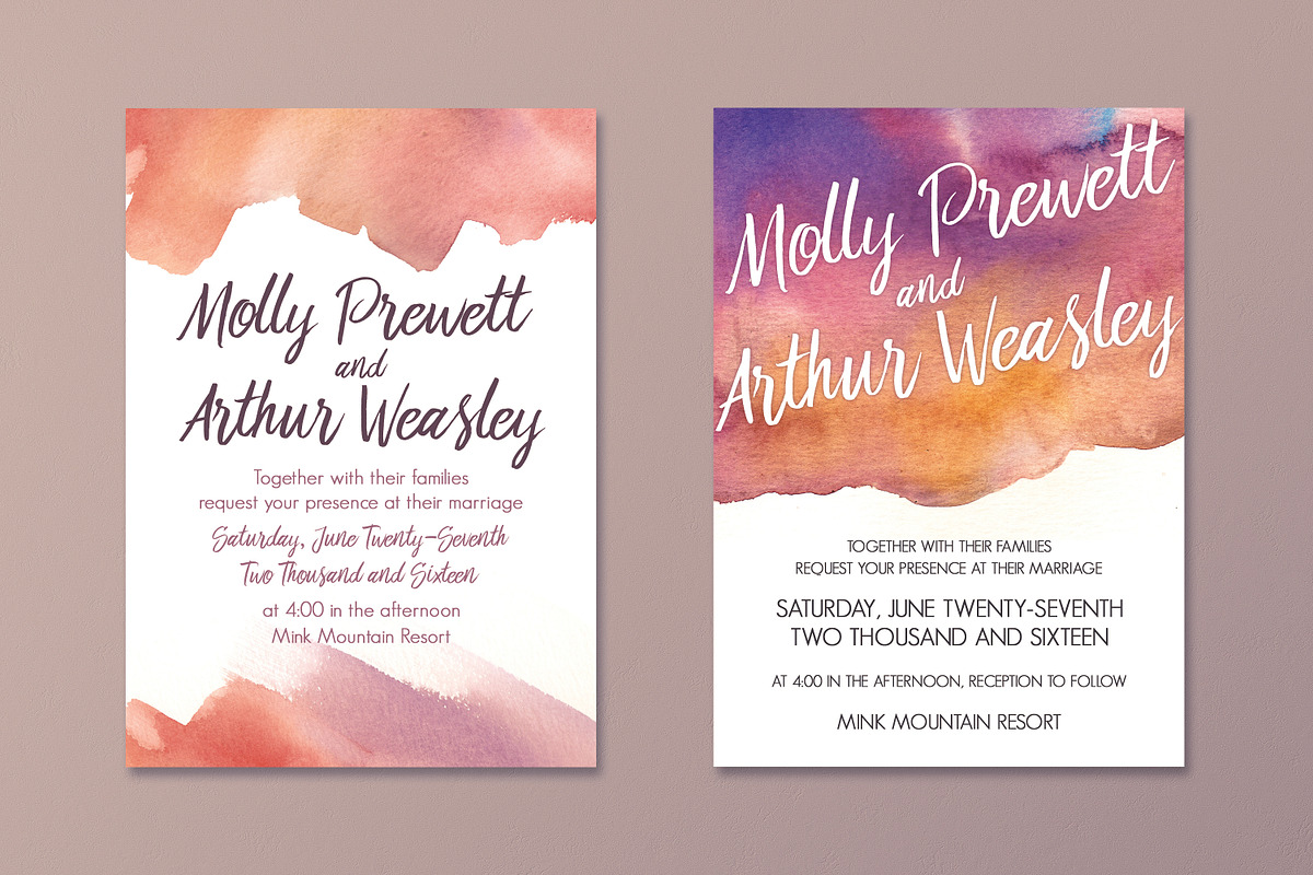 The Dreamy Watercolour Collection, an Invitation Template by Knotted Design (Photo 6 of 9)