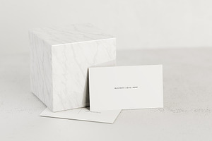 White Business Card Mockup Pack