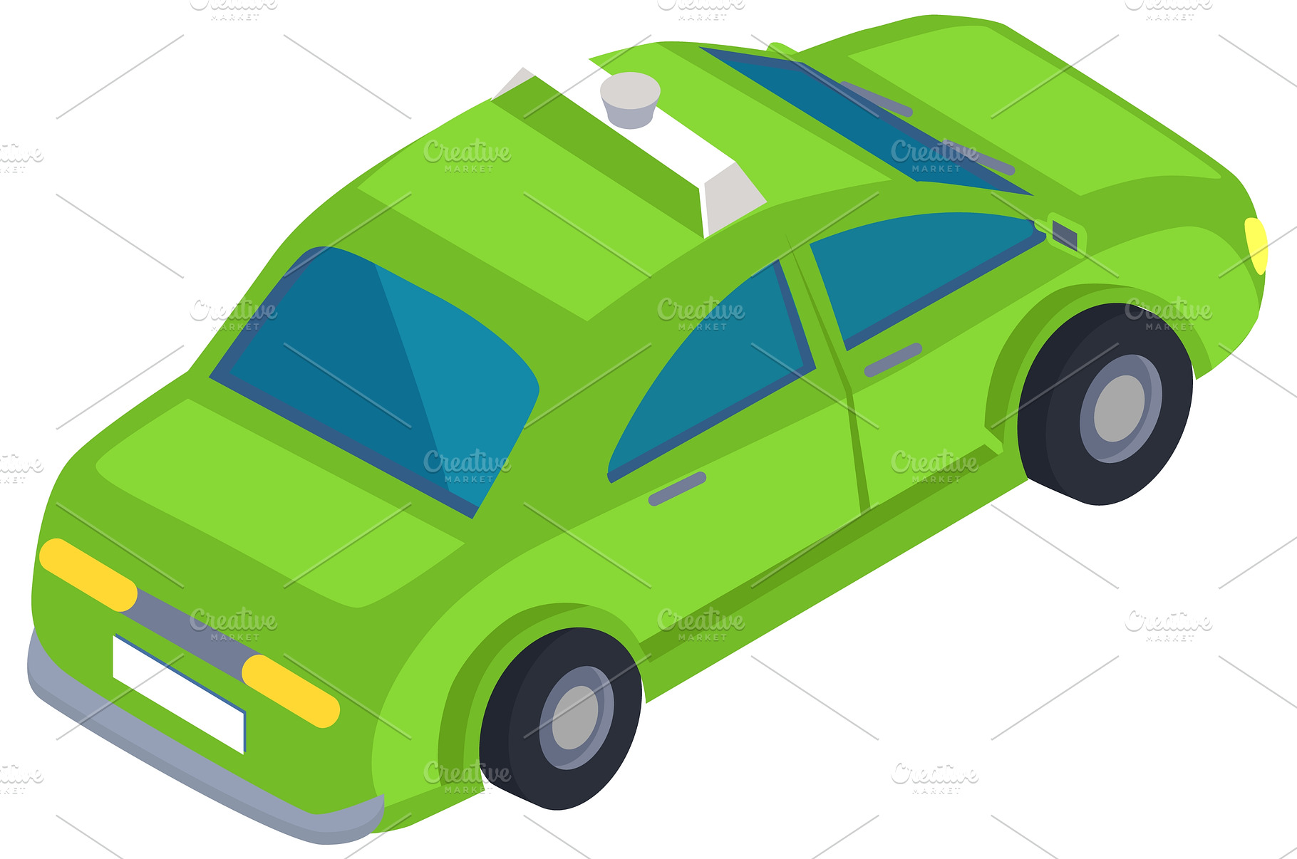 Green wireless connection car, a Transportation Photo by robuart