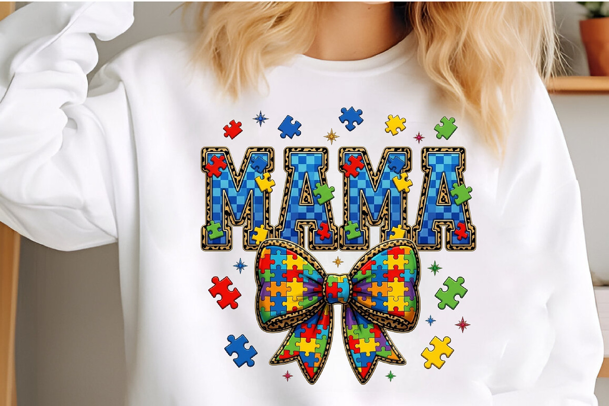 Coquette Autism Mama PNG, an Illustration by designcity5 (Photo 4 of 4)