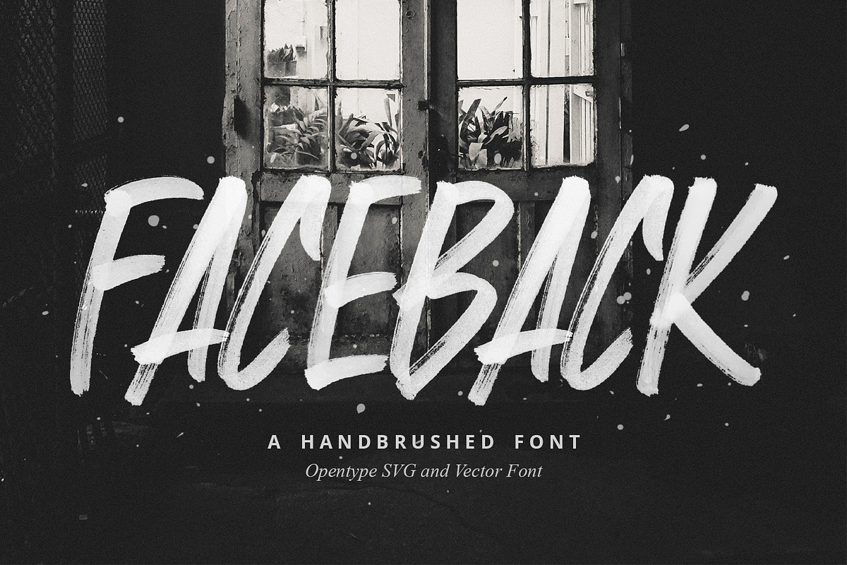 Faceback - SVG Brush Font preview 7