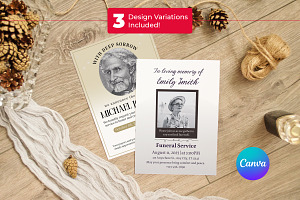 Funeral Invitation Canva Template, a Design Template by Snapybiz