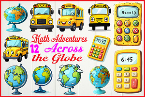 Math Adventures Across the Globe, an Object Graphic by Designs_River