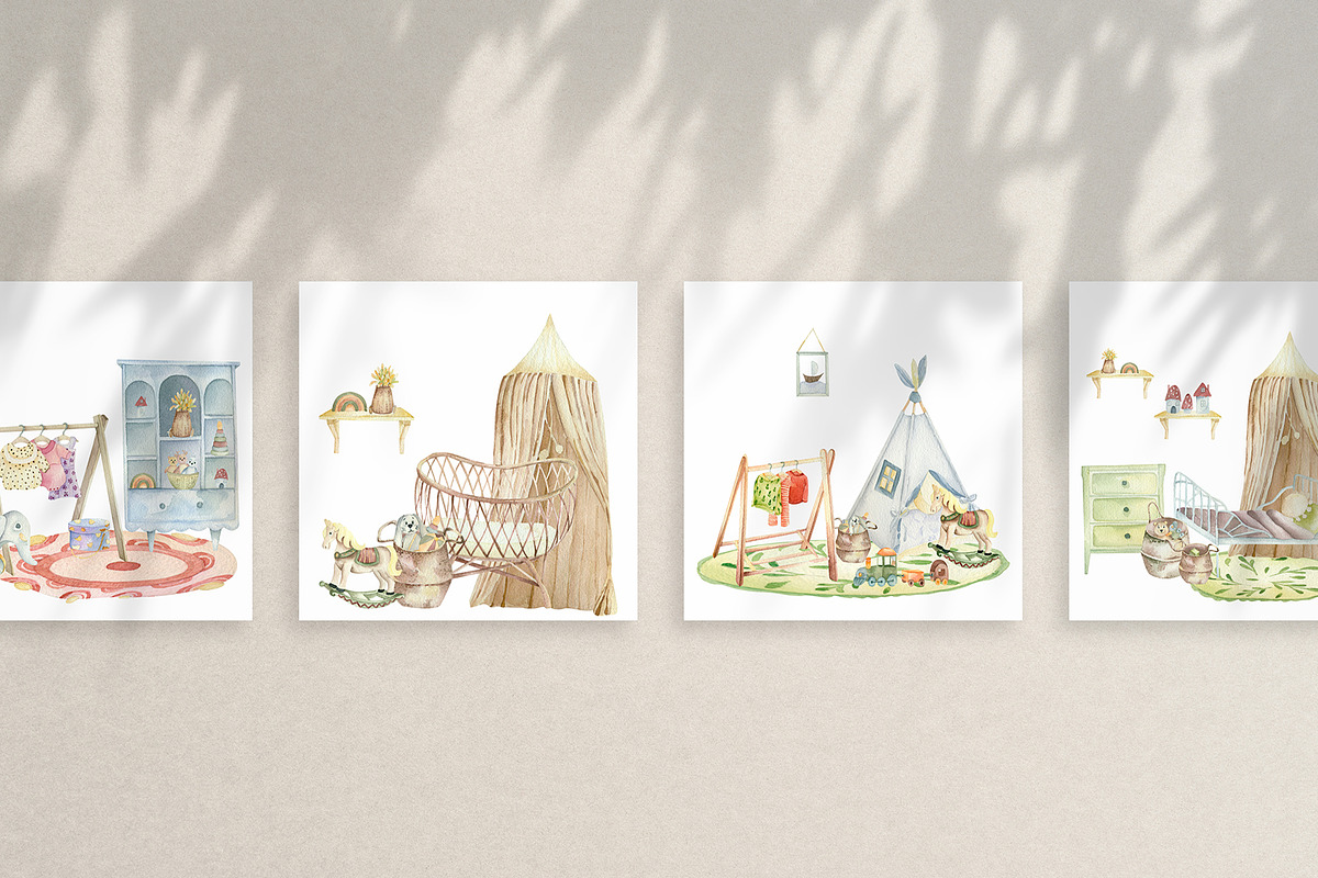 Design of childrens room, an Object Illustration by Watercolor arts (Photo 6 of 7)